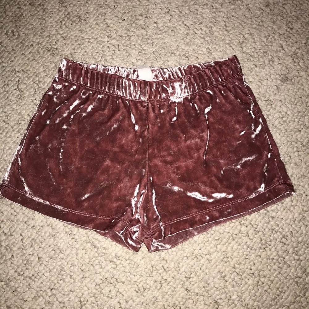 velvet shorts